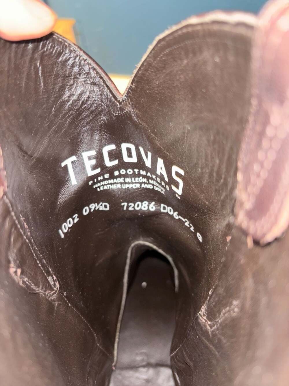 Tecovas The Earl Men's Roper Cowboy Boots in Bourbon Calfskin Leather - Picture 7 of 10